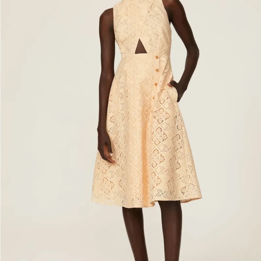 Pamela Love Cream Midi Dress